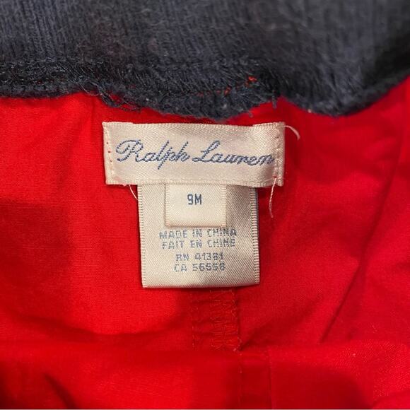 Ralph Lauren Baby Red Blue Shorts 9M - Picture 3 of 4